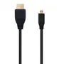 Nano Cable 10.15.3502 Cable Micro HDMI a HDMI Alta Velocidad 1.8m Negro, 4K, 10.2Gbps, Audio 8 Canales, Conectores Dorados